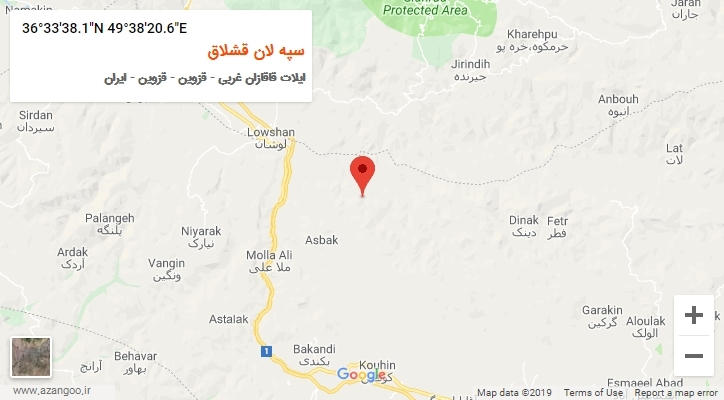 روستای سپه لان قشلاق بر روی نقشه