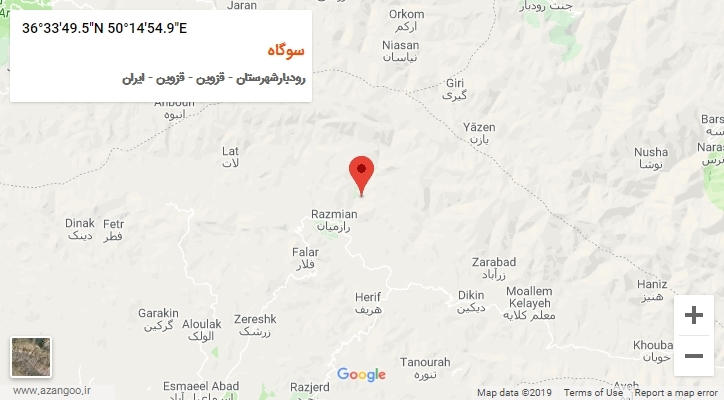 روستای سوگاه بر روی نقشه