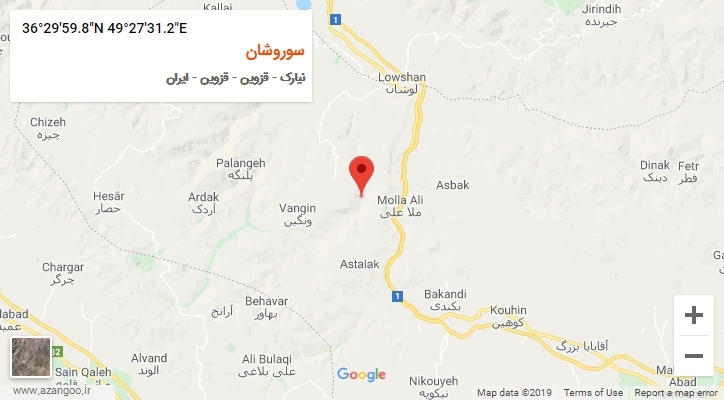 روستای سوروشان بر روی نقشه