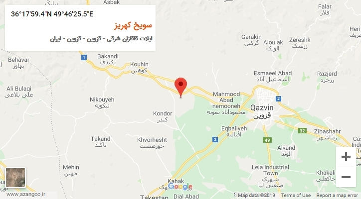 روستای سویخ کهریز بر روی نقشه