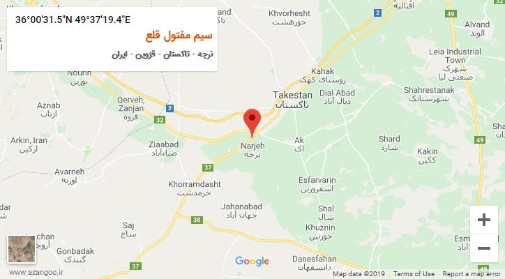 روستای سیم مفتول قلع بر روی نقشه