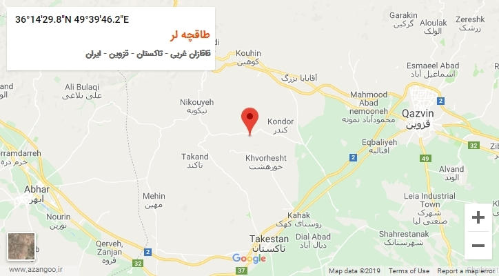 روستای طاقچه لر بر روی نقشه