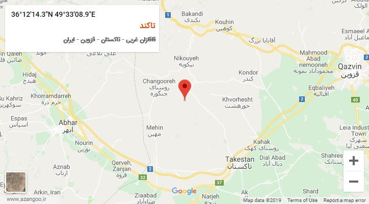 روستای تاکند بر روی نقشه
