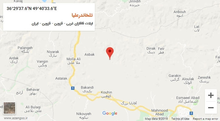 روستای تلخاندرعلیا بر روی نقشه