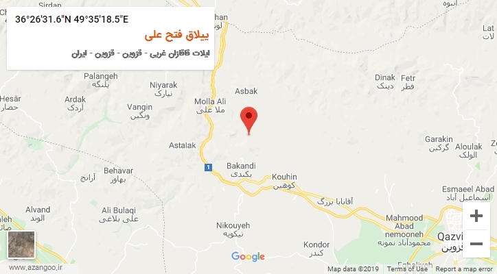 روستای ییلاق فتح علی بر روی نقشه