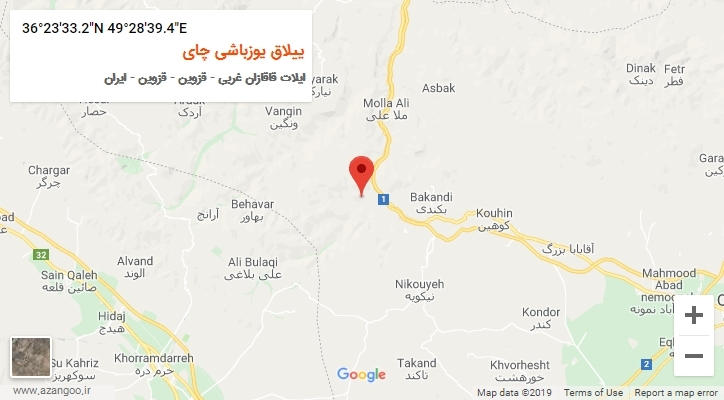 روستای ییلاق یوزباشی چای بر روی نقشه