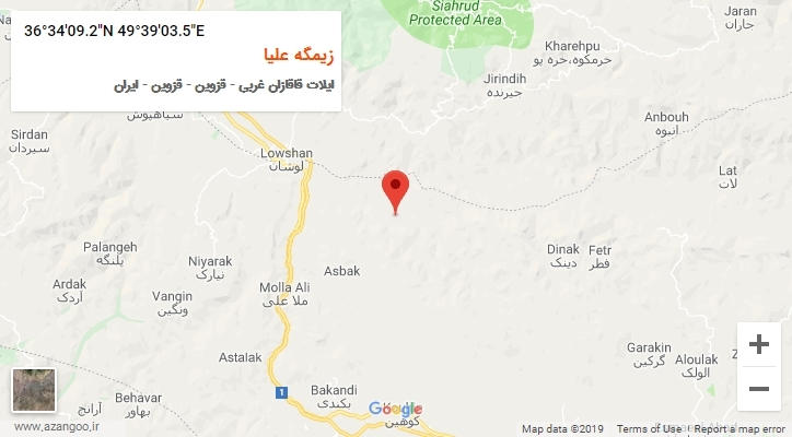 روستای زیمگه علیا بر روی نقشه