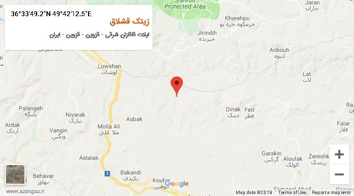 روستای زیتک قشلاق بر روی نقشه