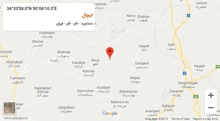روستای ابچال بر روی نقشه