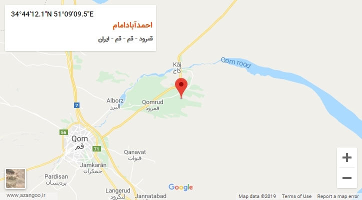 روستای احمدآبادامام بر روی نقشه