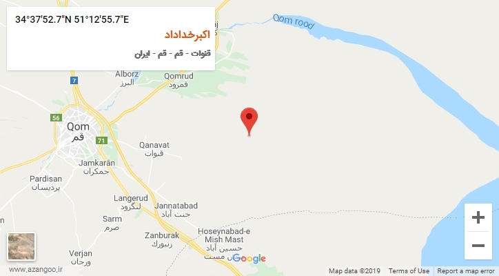 روستای اکبرخداداد بر روی نقشه