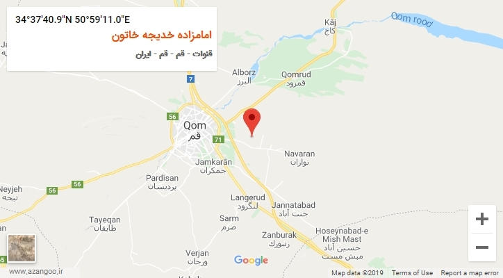 روستای امامزاده خدیجه خاتون بر روی نقشه