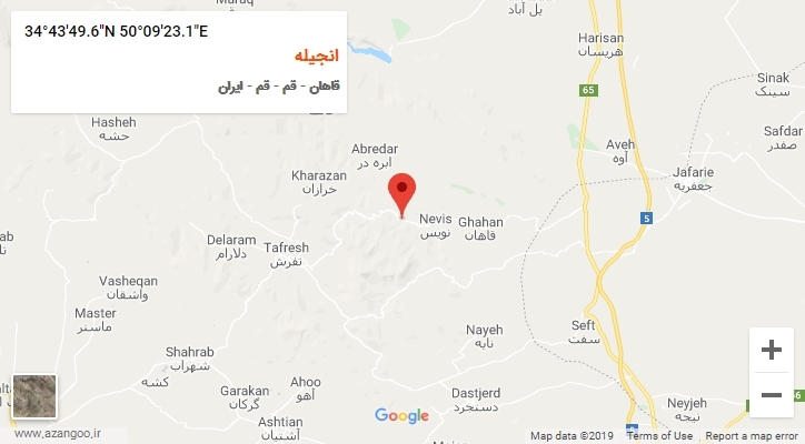 روستای انجیله بر روی نقشه