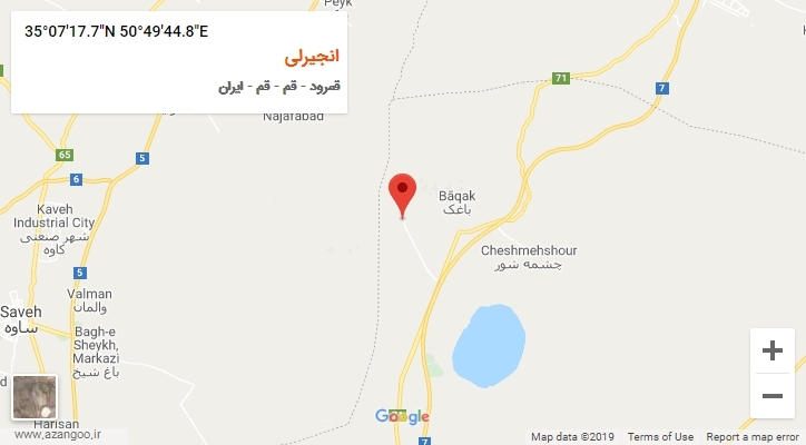 روستای انجیرلی بر روی نقشه