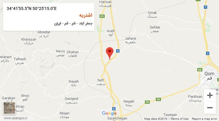 روستای اشتریه بر روی نقشه