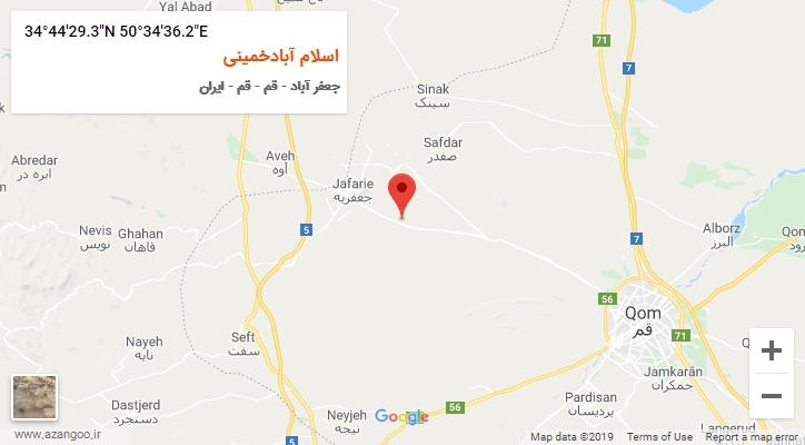 روستای اسلام آبادخمینی بر روی نقشه