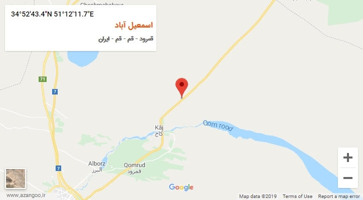 روستای اسمعیل آباد بر روی نقشه