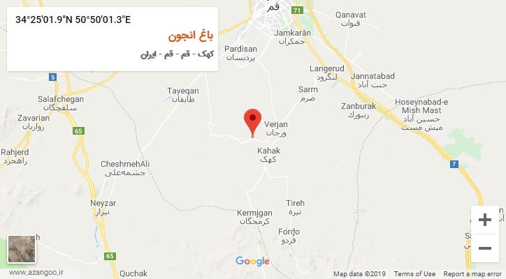 روستای باغ انجون بر روی نقشه