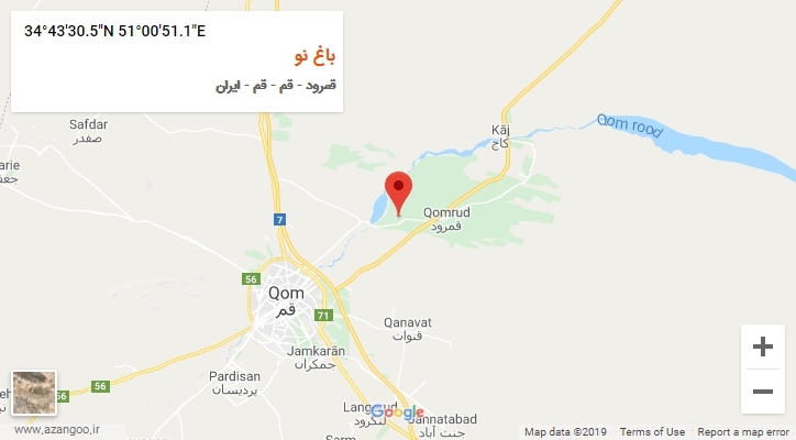 روستای باغ نو بر روی نقشه
