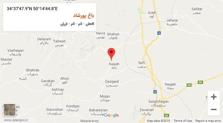 روستای باغ پورشاد بر روی نقشه