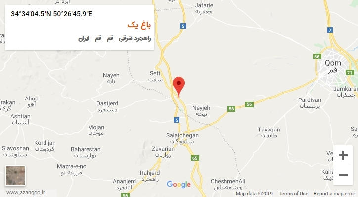 روستای باغ یک بر روی نقشه