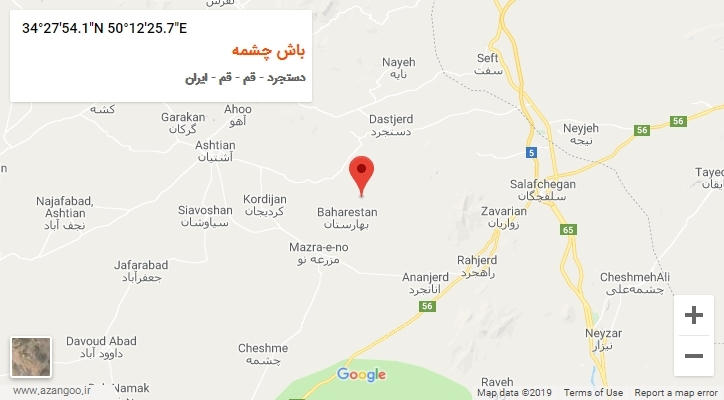 روستای باش چشمه بر روی نقشه