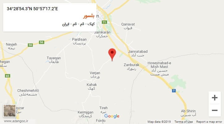 روستای بلسور بر روی نقشه