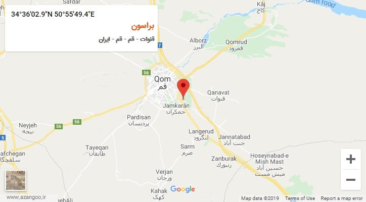 روستای براسون بر روی نقشه