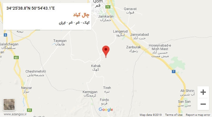 روستای چال کیاد بر روی نقشه