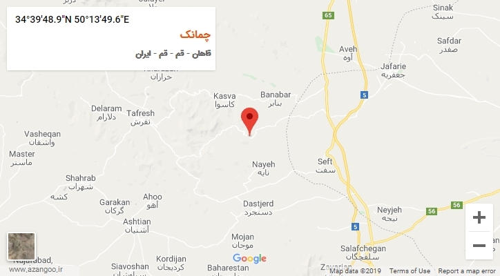 روستای چمانک بر روی نقشه
