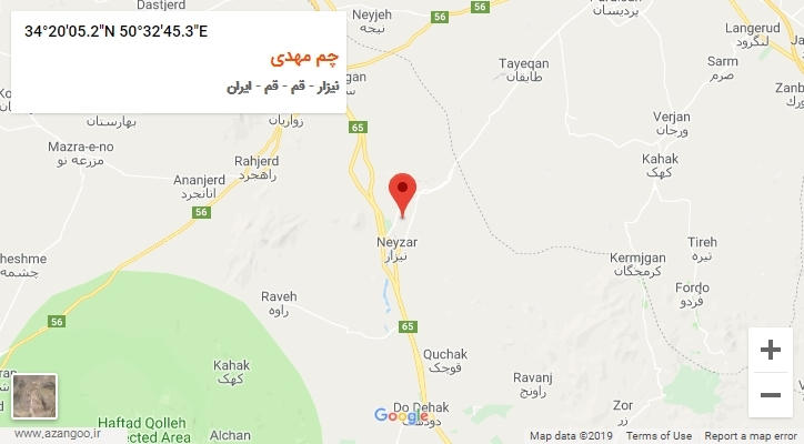 روستای چم مهدی بر روی نقشه