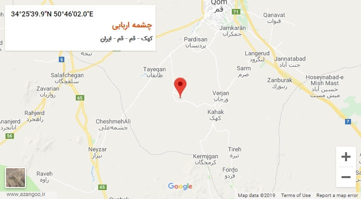 روستای چشمه اربابی بر روی نقشه