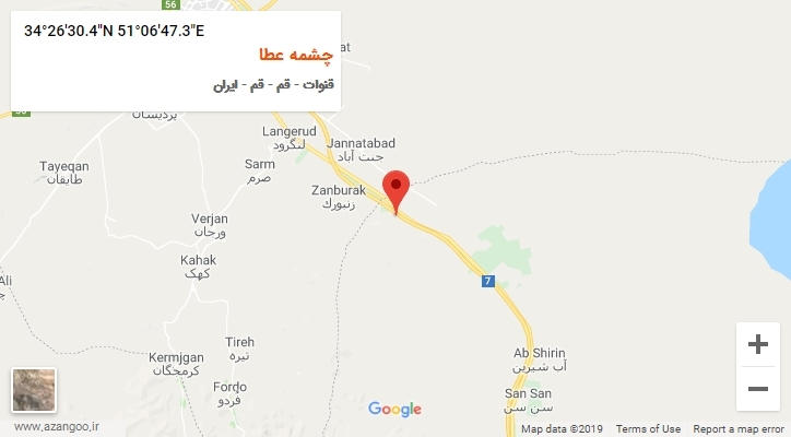 روستای چشمه عطا بر روی نقشه