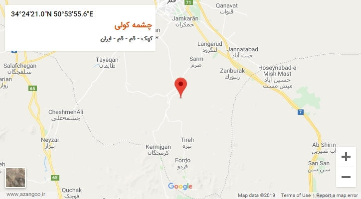 روستای چشمه کولی بر روی نقشه