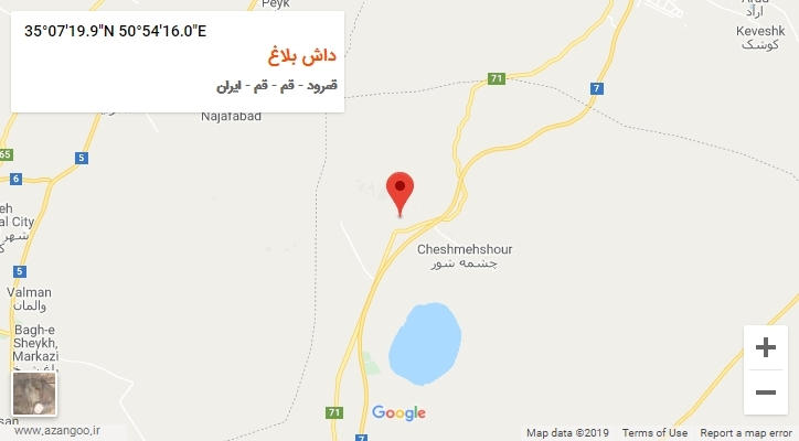 روستای داش بلاغ بر روی نقشه