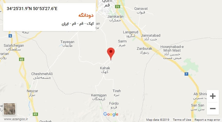 روستای دودانگه بر روی نقشه