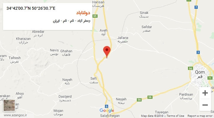 روستای دولتاباد بر روی نقشه