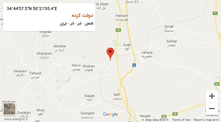 روستای دولت کرده بر روی نقشه