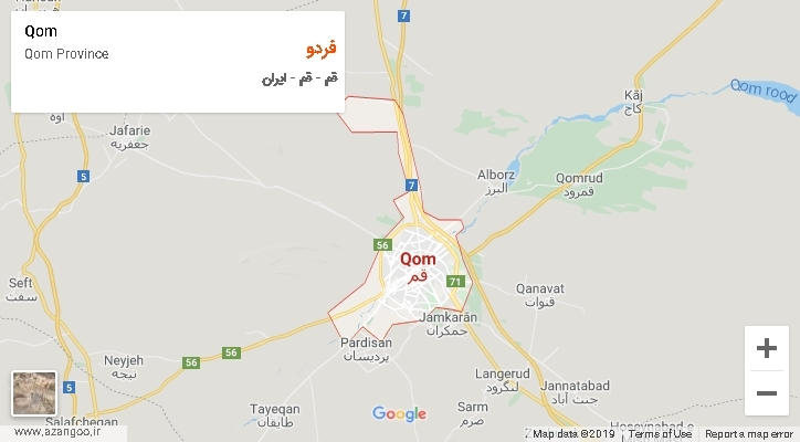 دهستان فردو بر روی نقشه