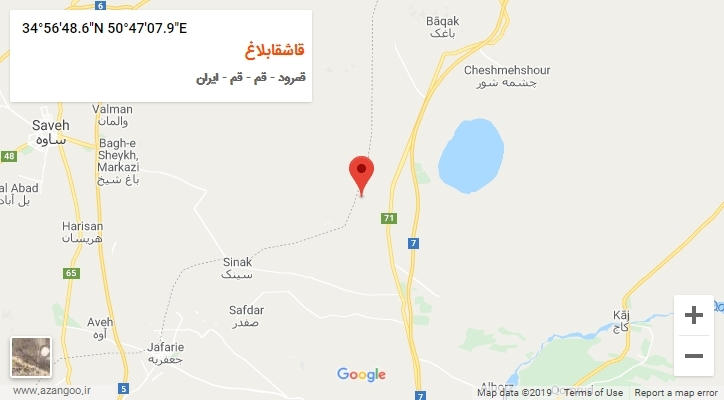 روستای قاشقابلاغ بر روی نقشه