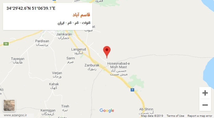 روستای قاسم آباد بر روی نقشه