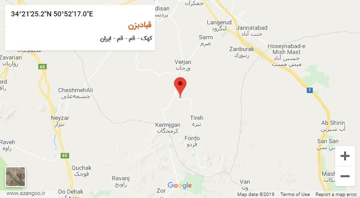 روستای قبادبزن بر روی نقشه