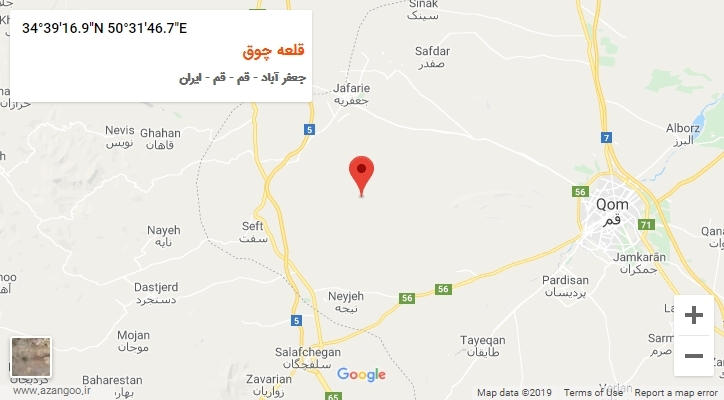 روستای قلعه چوق بر روی نقشه