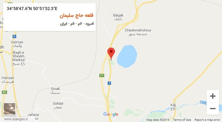 روستای قلعه حاج سلیمان بر روی نقشه
