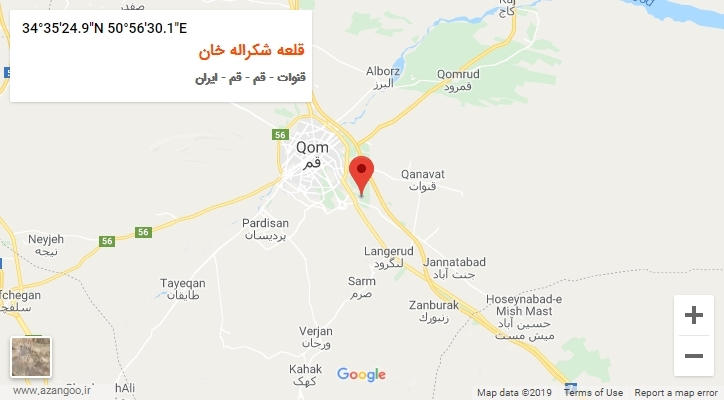 روستای قلعه شکراله خان بر روی نقشه