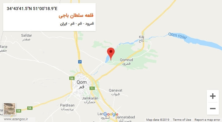 روستای قلعه سلطان باجی بر روی نقشه