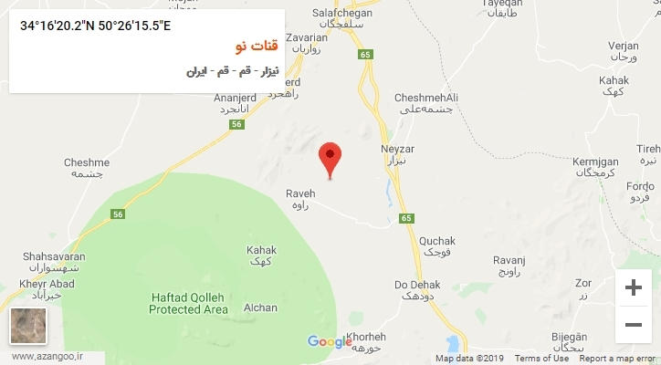 روستای قنات نو بر روی نقشه