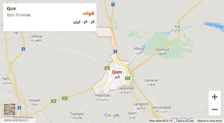 دهستان قنوات بر روی نقشه