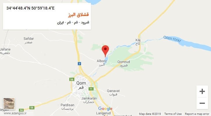 روستای قشلاق البرز بر روی نقشه