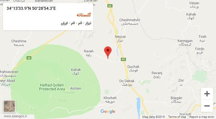 روستای گلستانه بر روی نقشه